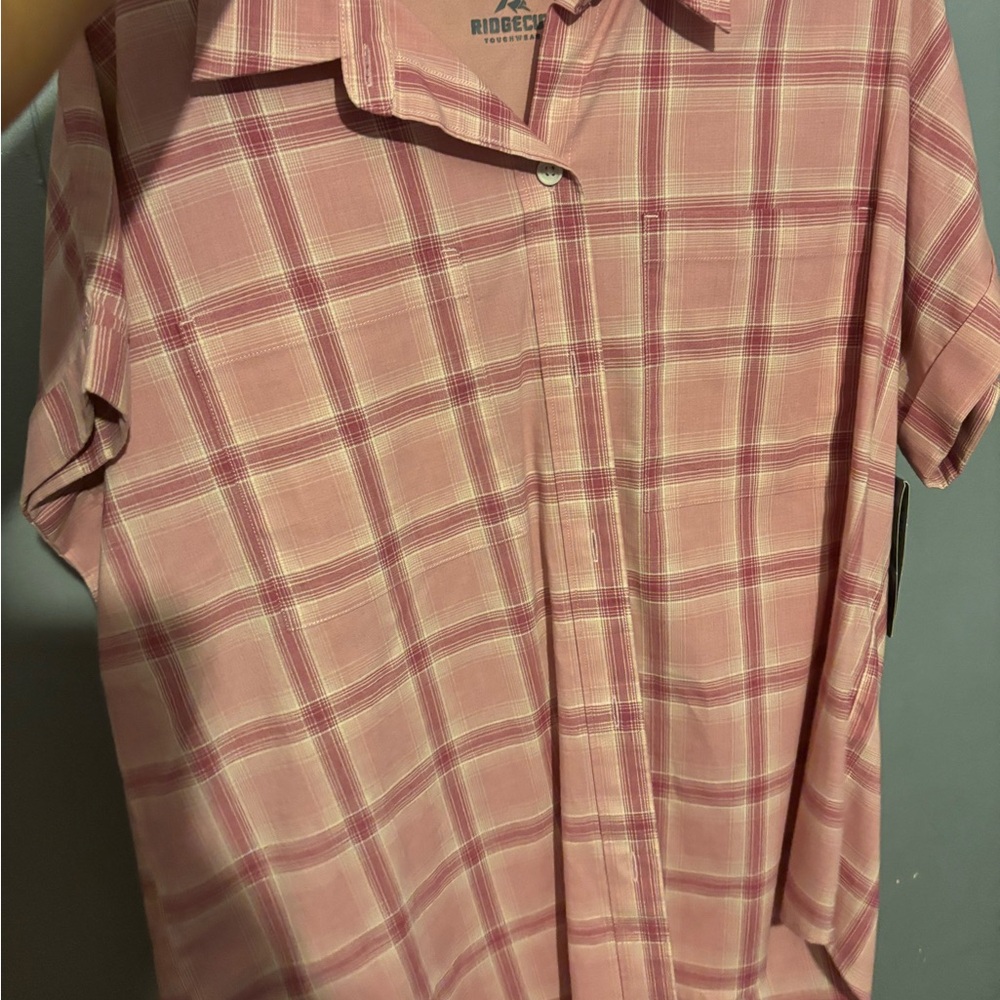 Pink Plaid Casual Button Down Shirt